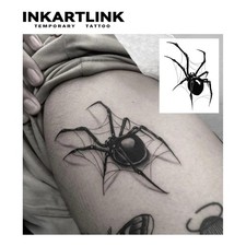 Realistic Spider Temporary Tattoo Waterproof Semi-Permanent Halloween Fake Tatto