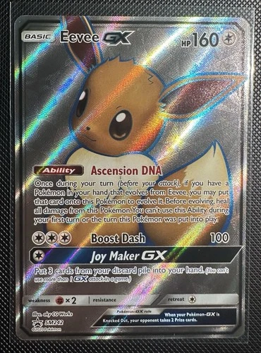 Pokémon Eevee GX SM242 Full Art Holo Promo Card Near Mint Condition