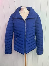 Cappotto lavanderia Tokyo taglia 16 donna blu cobalto puffer jacket full zip luminoso