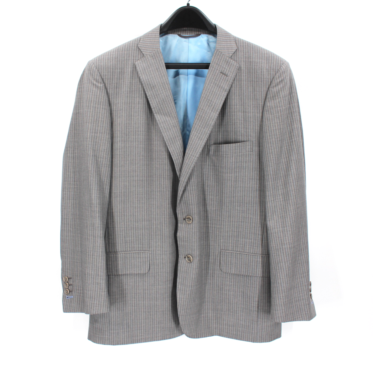 Holland & Sherry Savile Row Royal Classic Wool Grey Stripe Suit