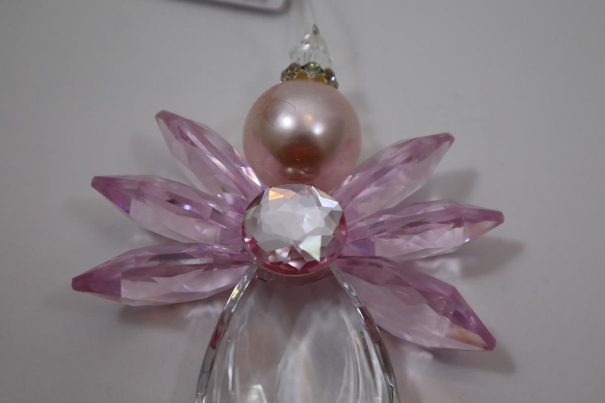 C4 Pink Pearl ANGEL Crystal Expressions ORNAMENT sun catcher Ganz