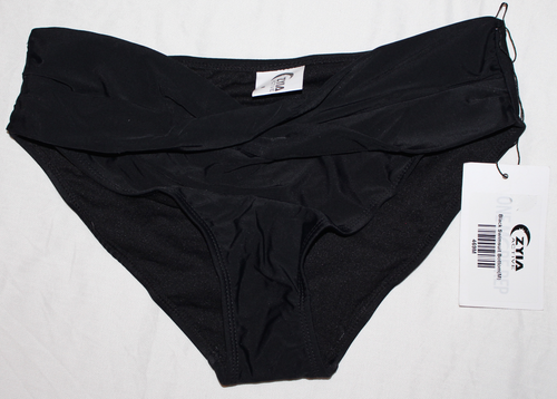 Women's Zyia Medium Black Twisted Bikini Bottom