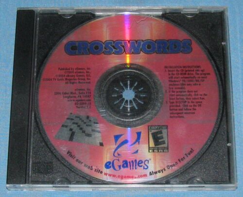 2004 eGames Crosswords CD-ROM Windows 98/2000/Me/XP - Picture 1 of 2