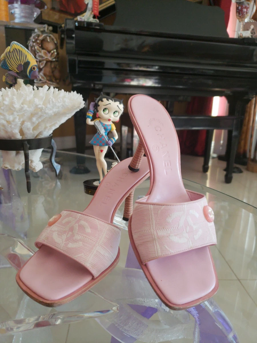 chanel mules pink