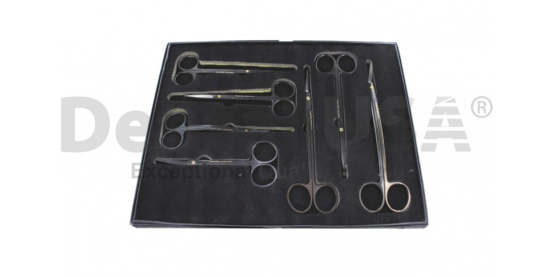 【SURGERY】surgery baji black S Pressing Gorney-Freeman Facelift Serrated Onyx Scissors | Black & Black