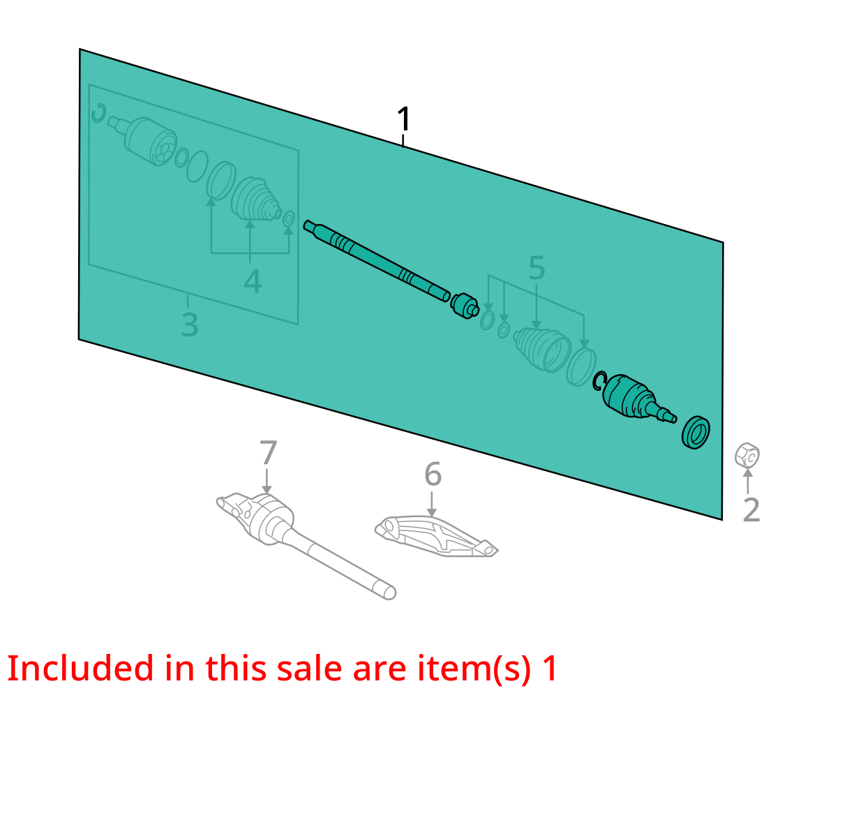 2017 Tucson Front Driver Left CV Axle Shaft OEM 48K Miles