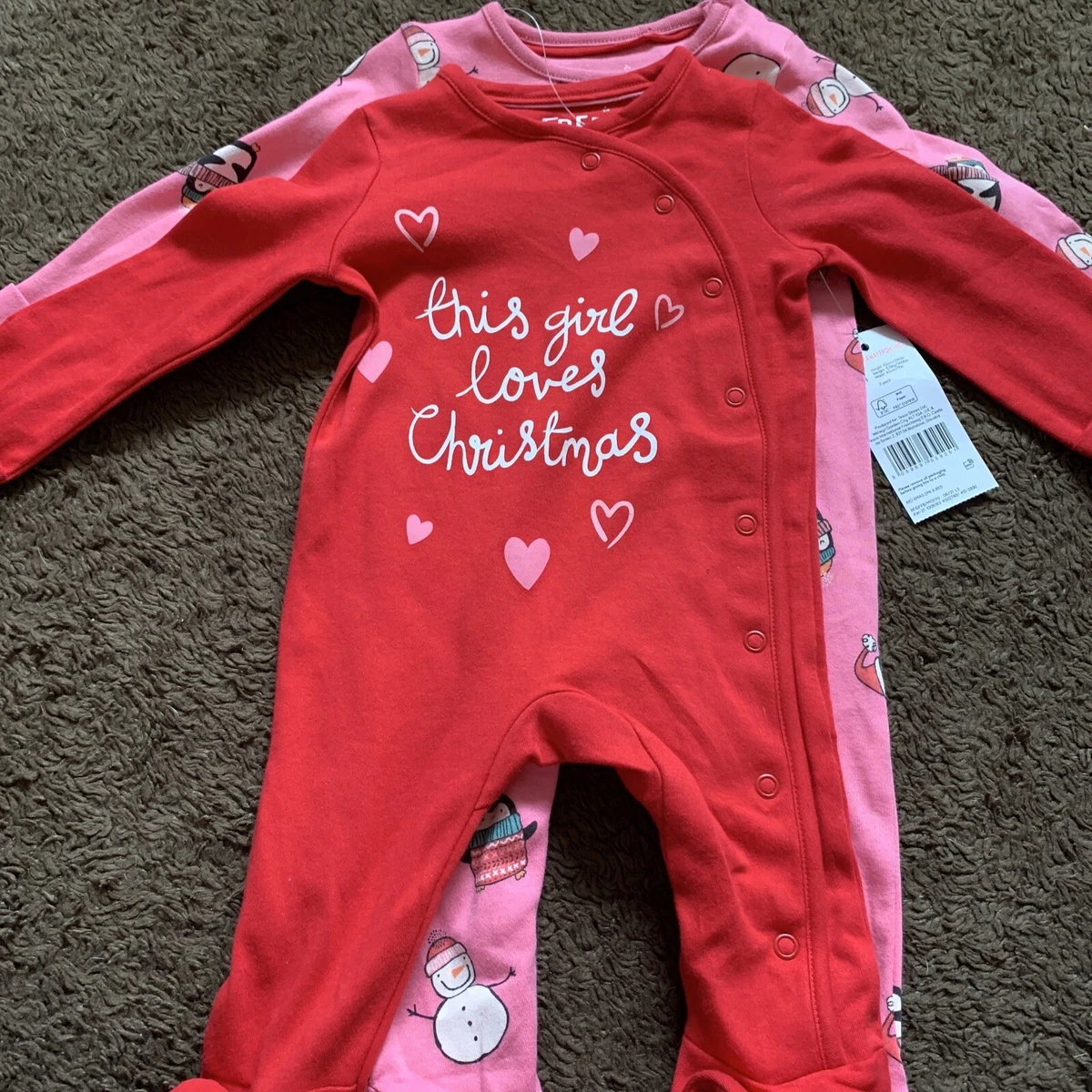 Christmas baby grows 0 3 sale months
