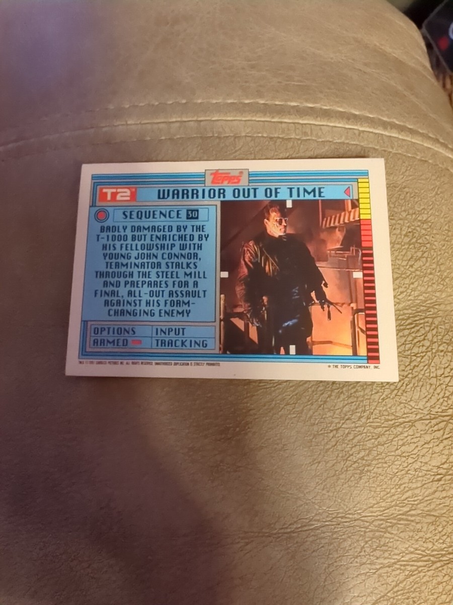 TERMINATOR T2 1991 TOPPS SEQUENCE 30 WARRIOR OUT OF TIME STICKER