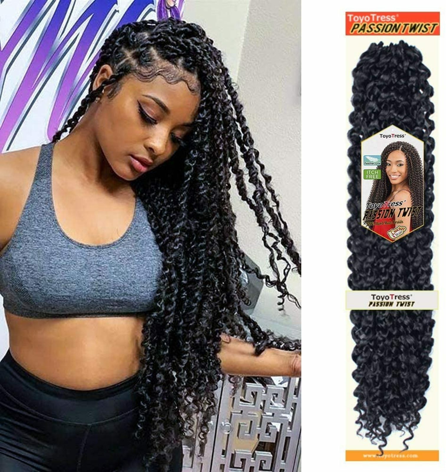 Twist Hair Water Wave Crochet Braids Passion Extension Braiding 18 Inch 6  Pack | eBay