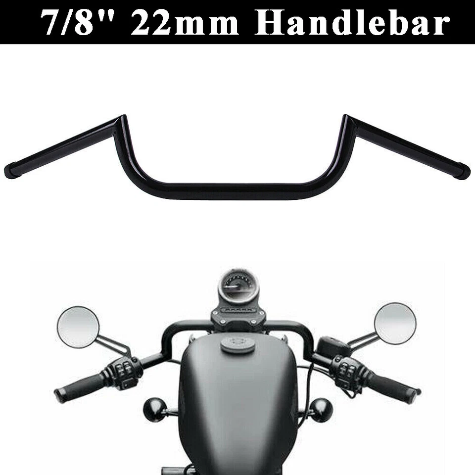 Manillar universal de 7/8" de diámetro para motocicleta barras de elevación para café racer personalizado Foto 2 de 4