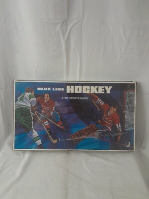 BLUE LINE HOCKEY: A 3M Sports Game Vintage collectible board game 1969 Complete