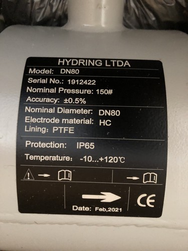 Hydring Electromagnetic Flowmeter w/ Transmitter Model DN80. New!! SHIPS FREE - Picture 5 of 15