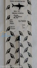 Shark FM-mini  20 Meter HF Single Band Mobile Ham Radio Stick Road Antenna Black