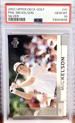 2002 Upper Deck Silver #41 Phil Mickelson Rookie Card Golf PSA 10 Gem Mint