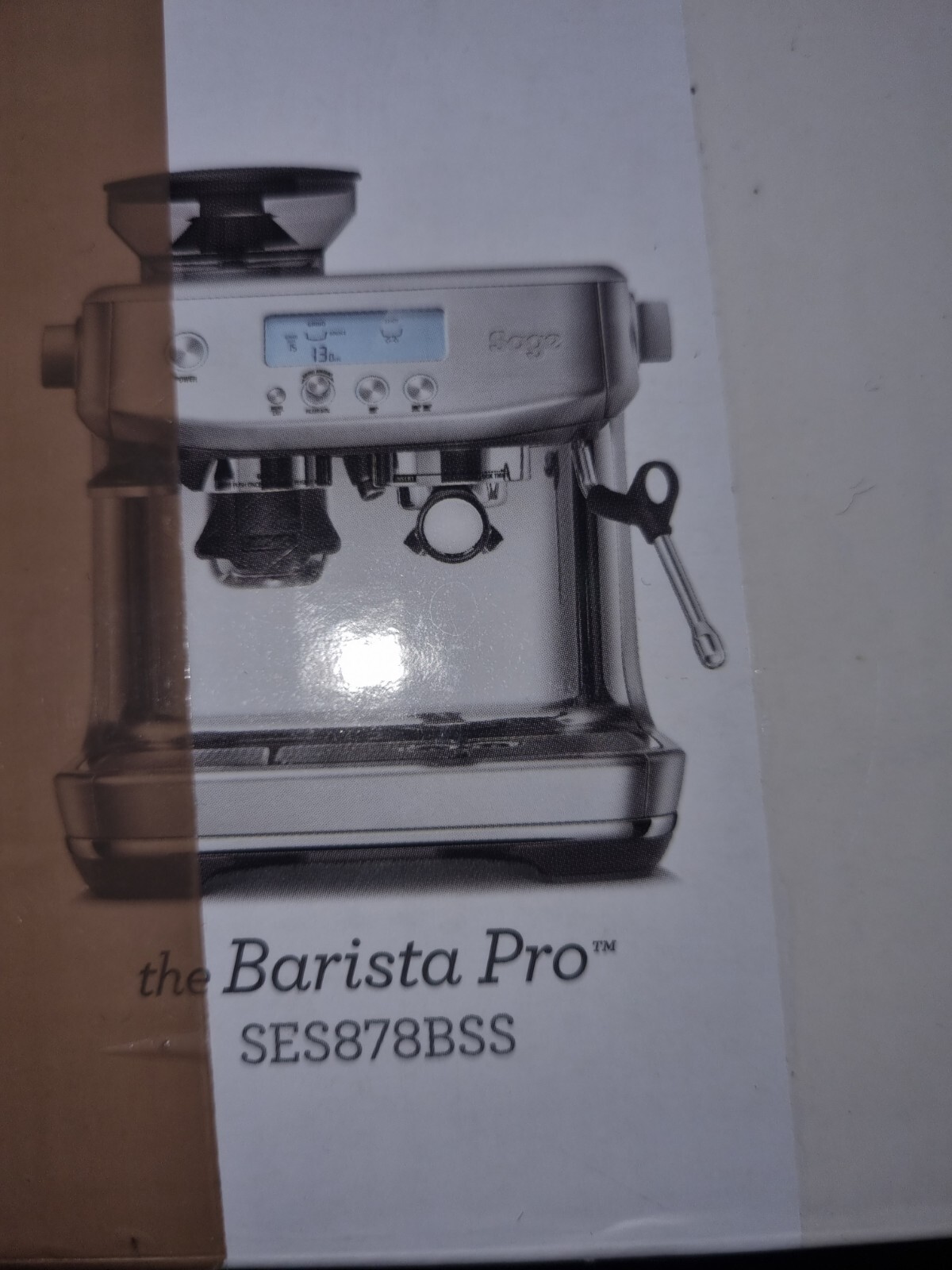 SAGE the Barista Pro 1680W 15 Bar Espresso Coffee Machine Brushed