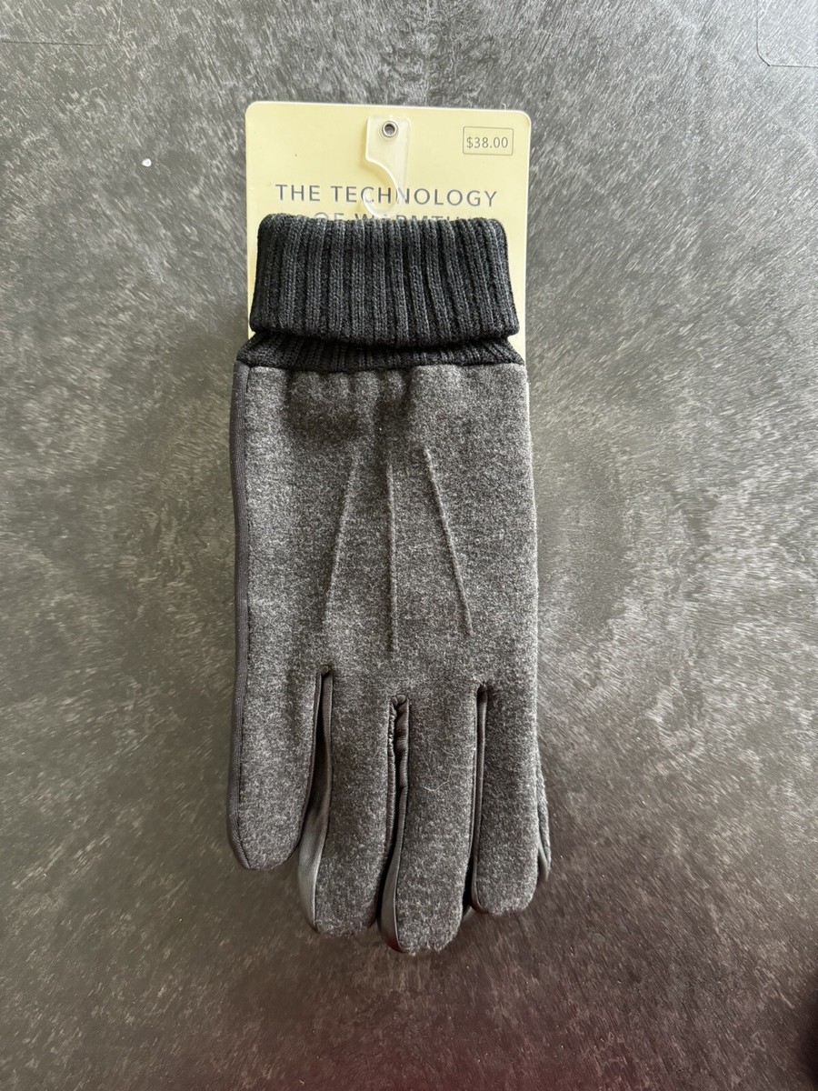 DOCKERS MEN'S INTELITOUCH STRETCH WOOL-BLEND GLOVES LARGE