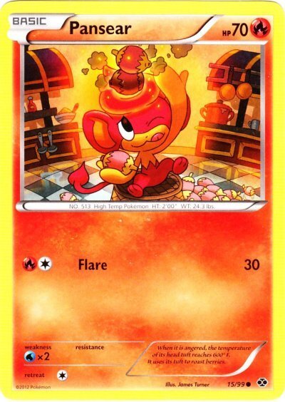 Pokemon - Pansear - 15/99 - Common - BW - Next Destinies - NM