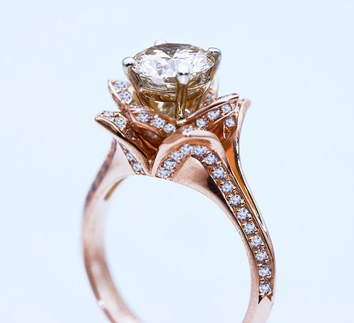 AUCTION! Gregorio "Blooming Beauty" EGL $18,250 18k GOLD 2.51ctw VS1 Round Diam