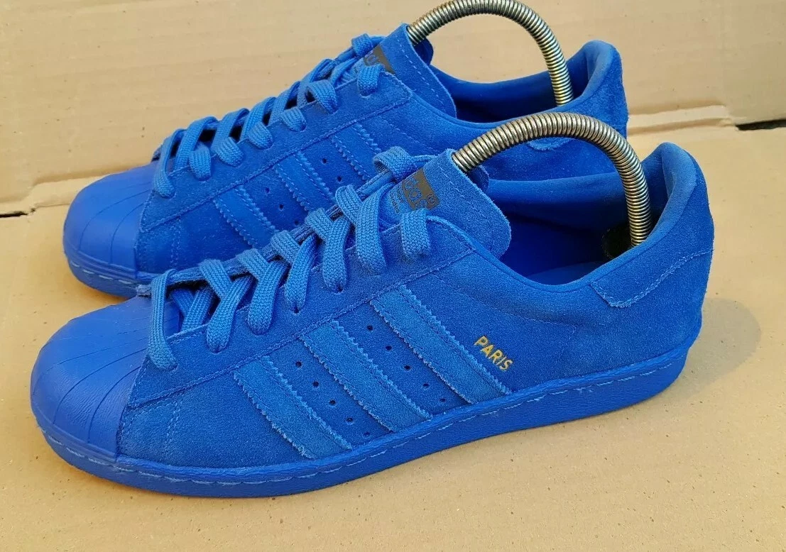 NEW RARE ADIDAS SUPERSTAR CITY PACK PARIS SHELL TOE TRAINERS 6 UK BLUE SUEDE  | eBay