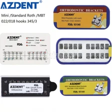 10 X Dental Orthodontic Bracket Braces Mini Standard Roth /MBT 018 022 Hook 345