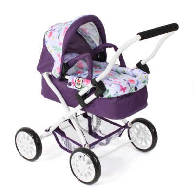 Bayer Chic 2000 Puppen Mini-Kuschelwagen SMARTY Flowers lila | eBay