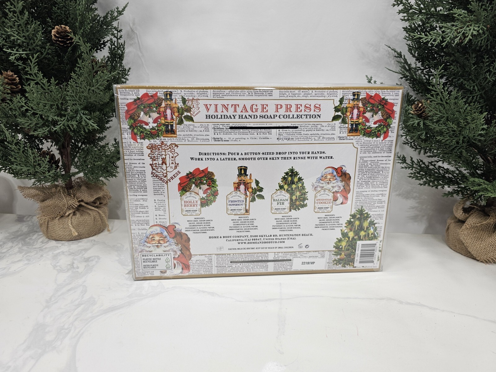 Vintage Press Christmas Holiday Hand Soap Collection, 21.5 Fluid Ounce