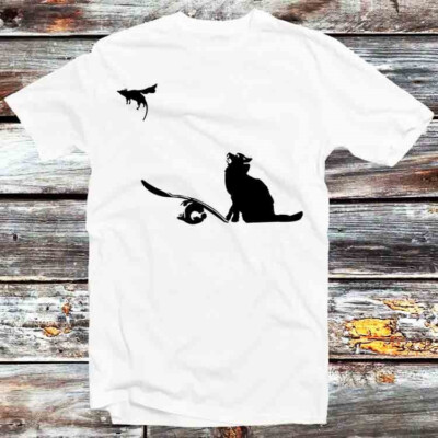 Banksy Cat And Super Mouse T-Shirt B1202