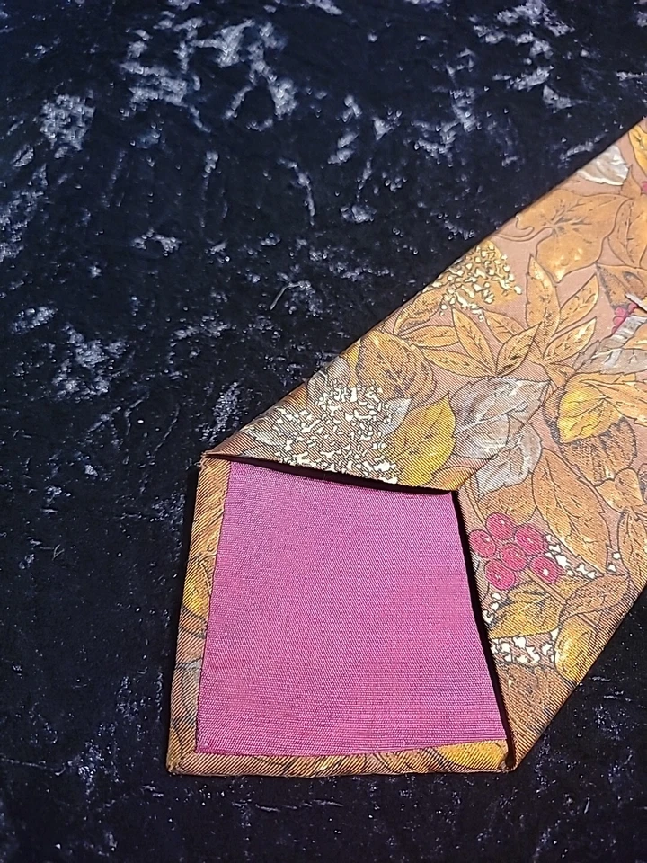 Camisa Traje Profesional Bugatti Para Hombre Corbata Cuello Marrón Floral Hojas Bayas Foto 4 de 4