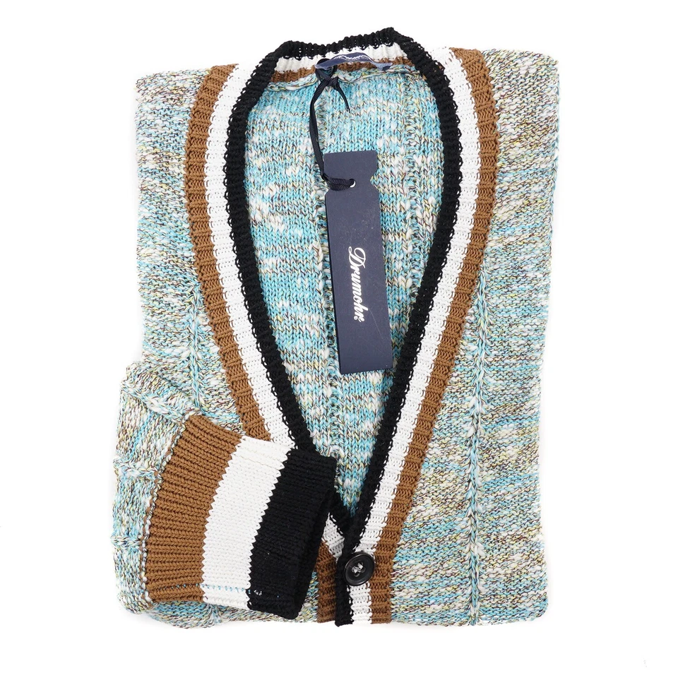 Drumohr Melange Knit Cotton and Linen Cardigan Sweater M (Eu 50) NWT - Image 3 of 4