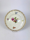 Großer Antiker KPM Berlin Teller Neuosier Blumen Malerei 28cm Goldrand Porzellan