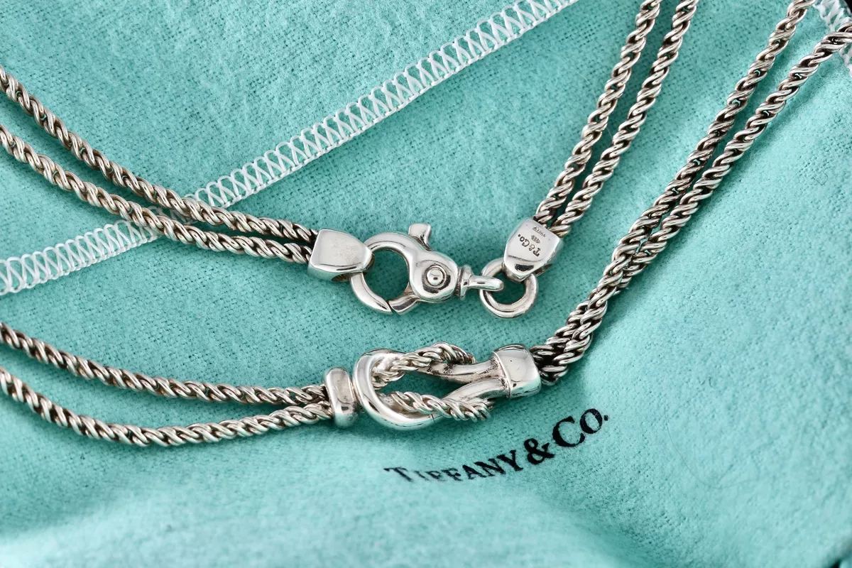 Tiffany Co. Silver Double Rope Love Knot 17