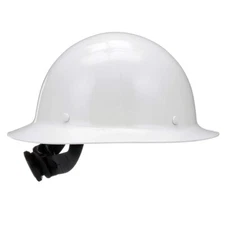 MSA 475408 Skullgard White Full Brim Hard Hat with Fas-Trac