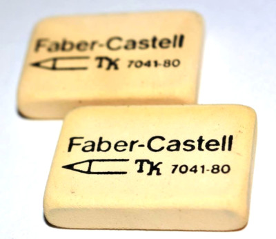 2 Stück Radierer Faber-Castell TK 7041-80  Radiergummi - Naturkautschuk