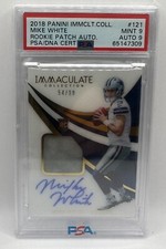 2018 Immaculate MIKE WHITE RPA RC Rookie Patch AUTO /99 PSA 9