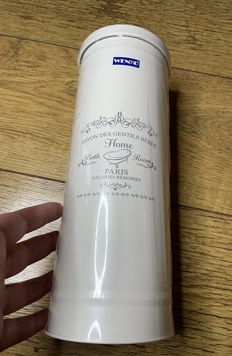 WENKO Agropoli Toilet Brush Holder White, 10 X 36,5 X 10 Cm