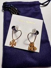 AUTH BRAND NEW TORY BURCH MISMATCH HEART DROP GOLD