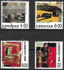 Timbres Arts Tableaux Féroé 358/361 o (65222DJ) - cote : 16 €