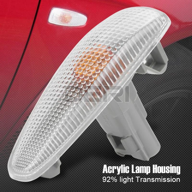 2PCS Fender Turn Signal Side Marker Light For Mitsubishi Outlander Mirage Lancer - Image 4 of 4