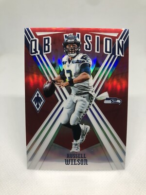 2019 Panini Phoenix QB Vision RED /299 Russell Wilson #10 Seattle Seahawks Card