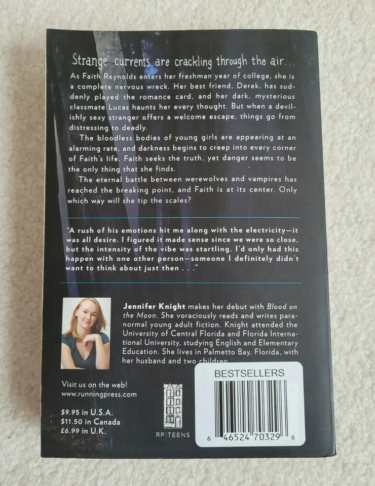 Blood on the Moon by Jennifer Knight (2011, Paperback) - Image 2 of 4