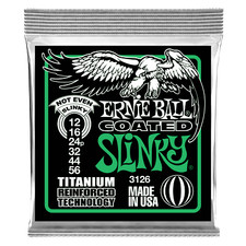 Ernie Ball Coated Not Even Slinky Electric Guitar Strings, Gauges 12-56, P03126
