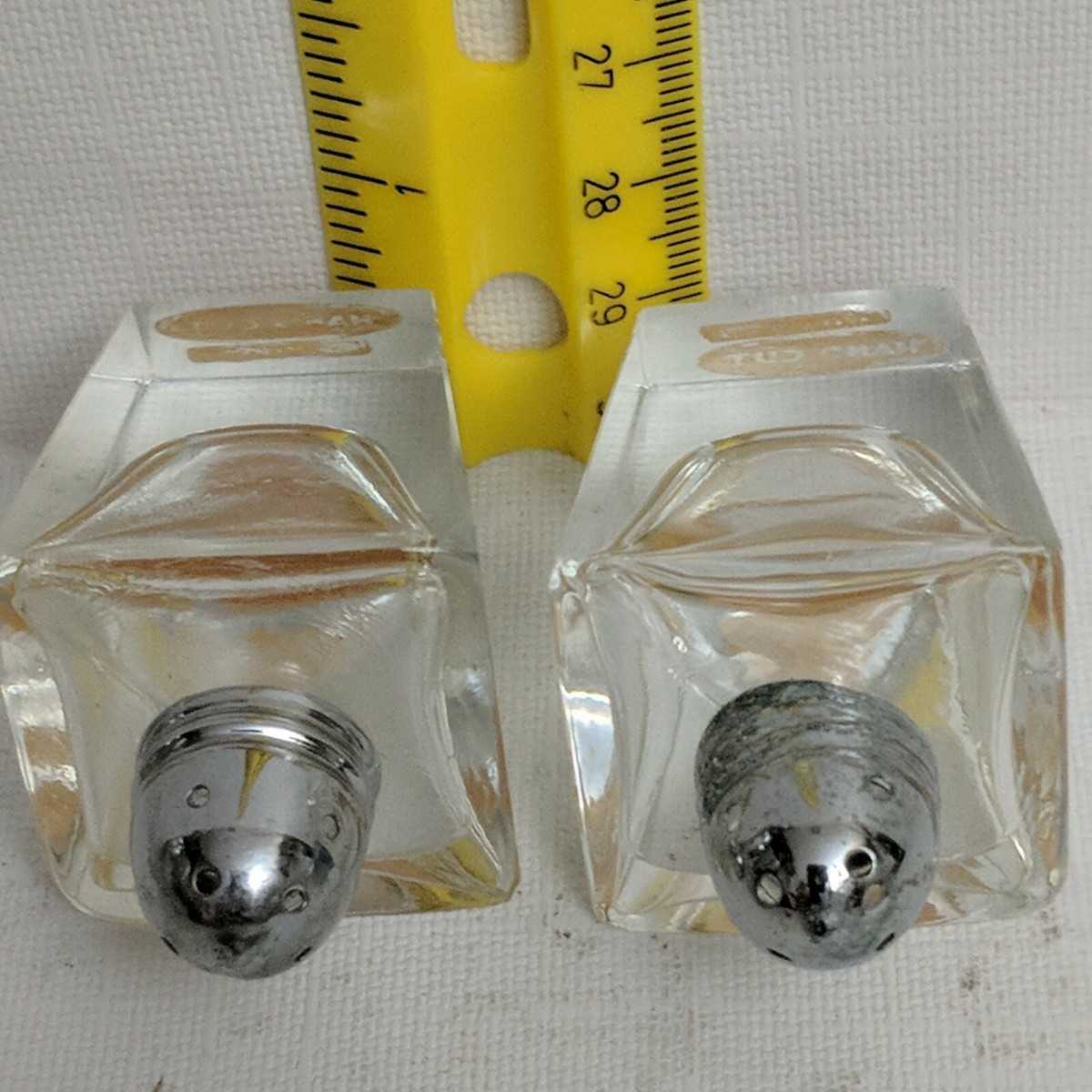 Vintage Hand Cut Crystal Salt and Pepper Shakers Japan | eBay
