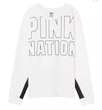 Victoria's Secret PINK Nation Campus Crew Sweatshirt  Size Medium