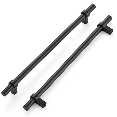 10 Pack Cabinet Handles 10 Inch Black Cabinet Pulls Matte Black Kitchen Cabin...