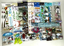 LOT of 17 NOS Sealed Scrapbooking Stickers & Accents Travel Vacation + Open