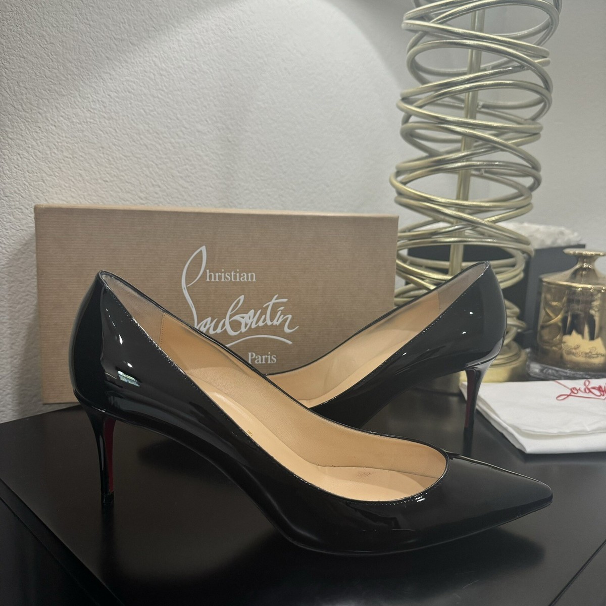 パーティーシューズ Christian Louboutin KATE 70 PATENT Black cl18115s-Christian-Louboutin-