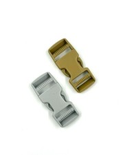 1" inch 25mm - Quick Release Plastic Buckle - Dual-Sided Adjust - 250 Pack