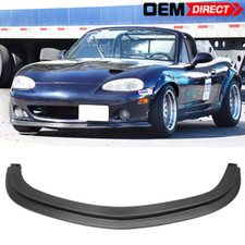 Fits 01-05 Mazda Miata Mx-5 Ds Style Black Front Bumper Lip Spoiler - Pu