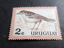 URUGUAY, Sello Pájaro Zorzal, Nuevo, PÁJARO, MNH