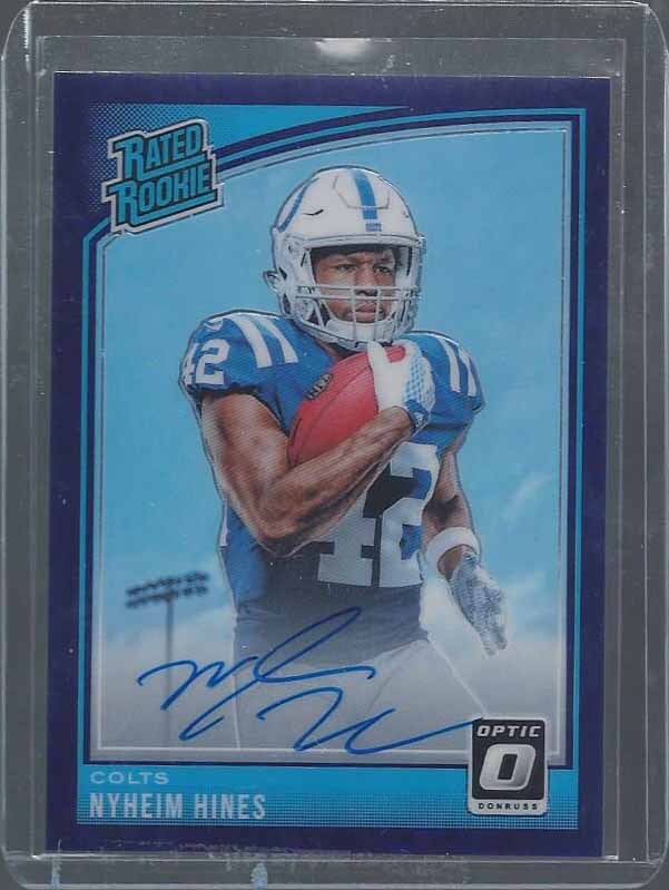 Nyheim Hines Panini Donruss Optic Rookie Elite Series Autographs #NH Purple Stars